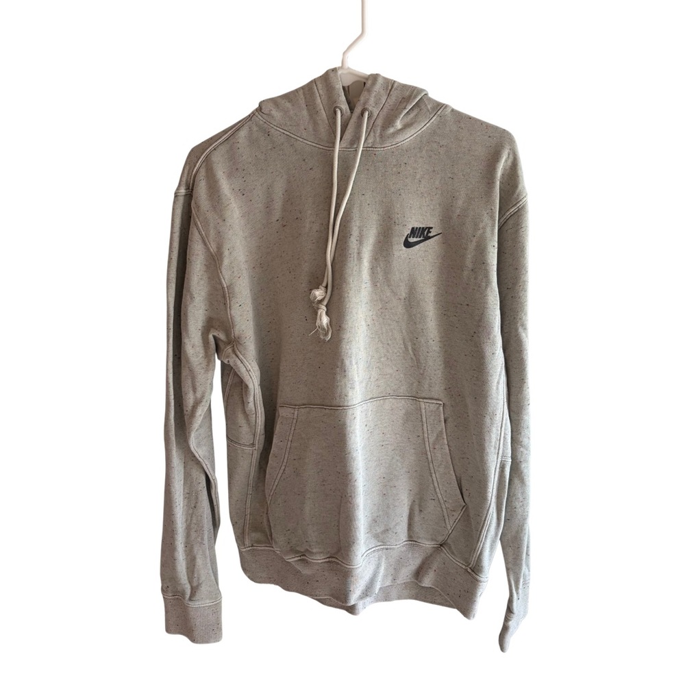 Nike Gray Speckled Hoodie Women’s Medium Men’s‎ Small Swoosh Pocket